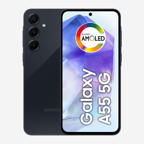 Celular Samsung Galaxy A55 5G, Câmera Tripla até 50MP, Tela 6.6", 256GB Azul Escuro