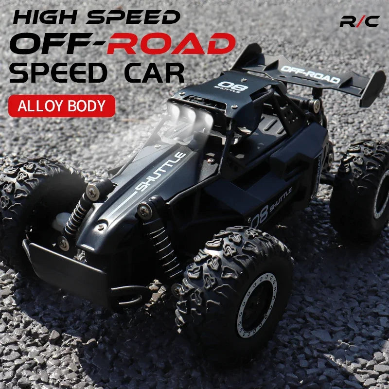 Carro RC com luzes LED para crianças, carros de controle remoto por rádio