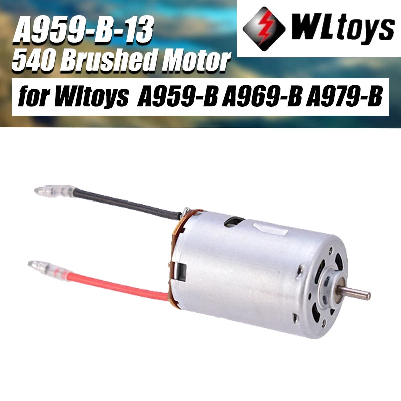 Motor elétrico escovado para carro RC, peças sobressalentes originais, WL A959-B, A969-B, A979-B, A959-B-13, 7.4V, 540