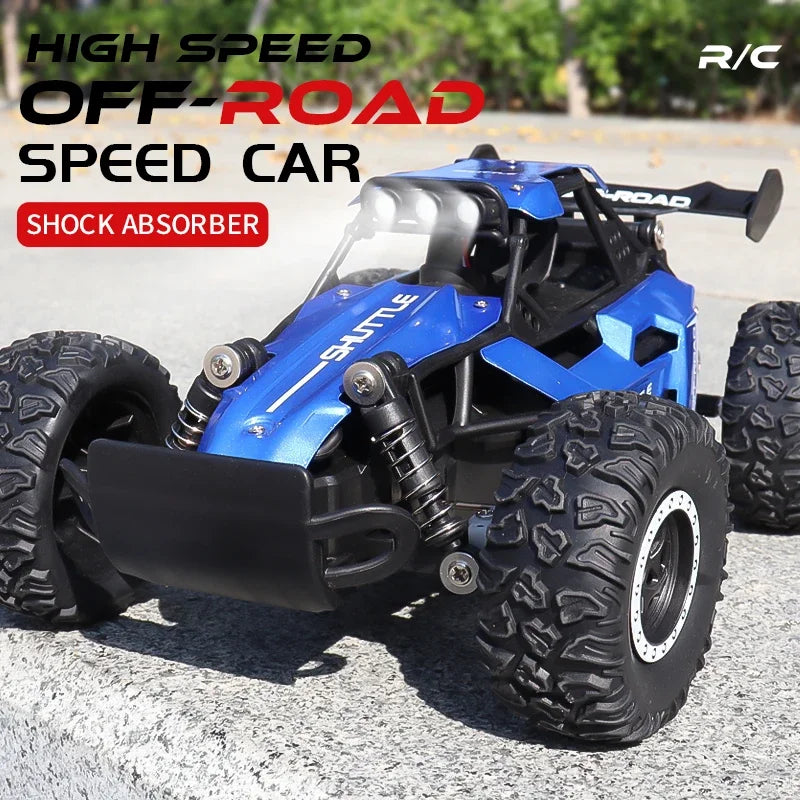 Carro RC com luzes LED para crianças, carros de controle remoto por rádio