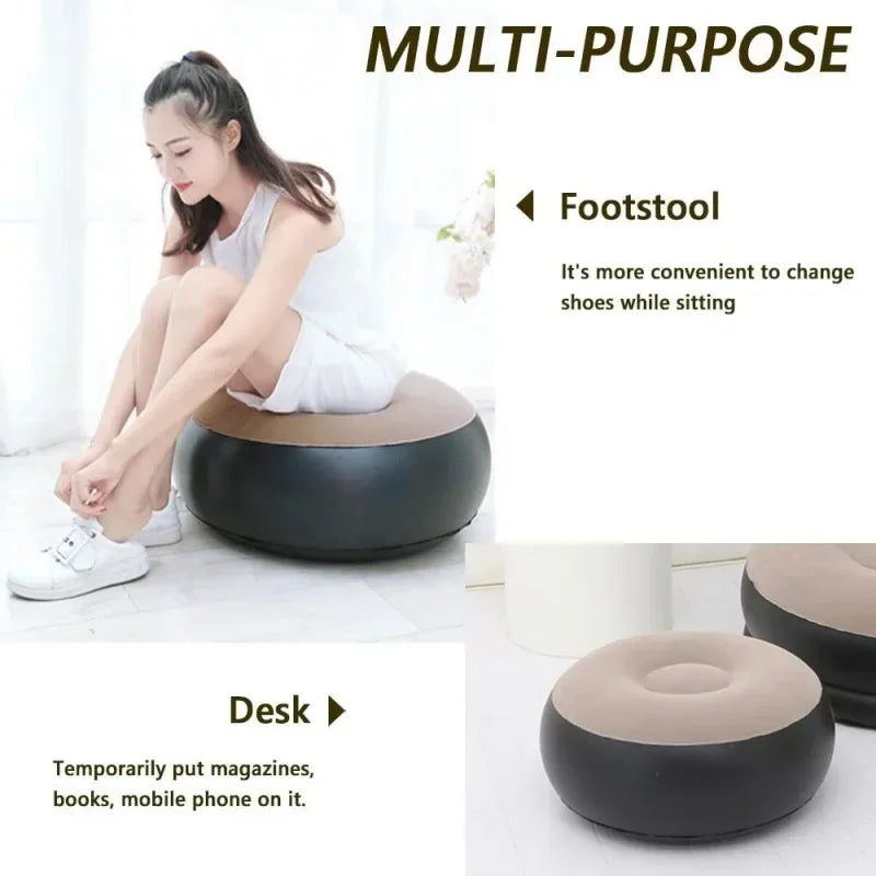 Sofá inflável para lazer, pufe, sofá preguiçoso, conjunto de sofá, cama reclinável dobrável ao ar livre, assento fofo, pufe de tatame, cadeira de quarto