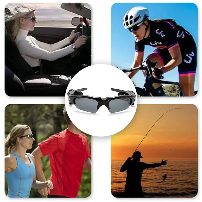 Bluetooth 5.0 estéreo óculos polarizados, esportes ao ar livre ciclismo óculos de áudio, surround som auscultadores, música e chamada